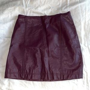 Purple pleather skirt
